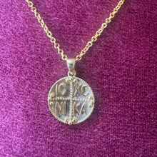 ICXC NIKA gold coin necklace