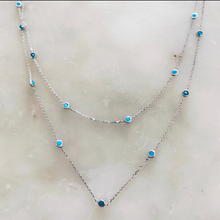Sprinkle necklace with turquoise Cabochons