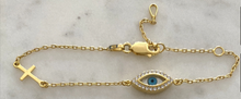 Eye (mati) & Cross bracelet
