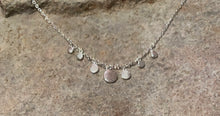 Dainty rose disk necklace