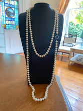 Long Double Knotted Fresh Water Pearl Necklace