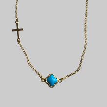 Cleopatra turquoise necklace (yellow, rose gold & Silver)