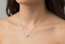 Eye/mati White sapphire eye necklace (gold or silver)