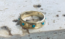 Turquoise and gold band