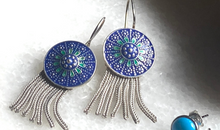 Blue and turquoise earrings