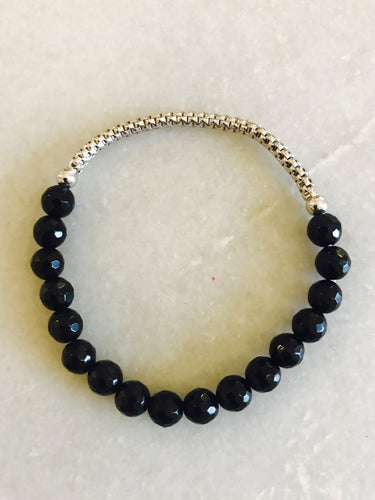 Stretchy Black Onyx bracelets
