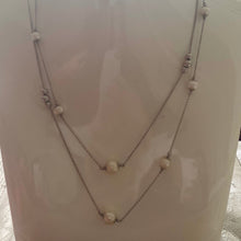 Pearl cabochon necklace