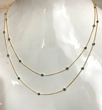 Sprinkle Necklace with turquoise Cabochons
