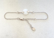 White agate disc bracelets