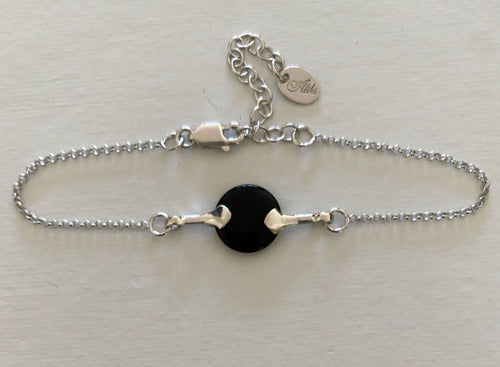 Black Onyx disc bracelet