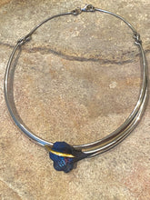 Blue Calla lily necklace