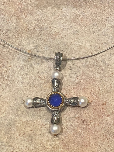 Byzantium pearl crucifix