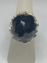 Six point star cut onyx ring