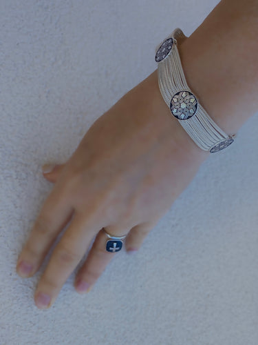 Byzantine flower bracelet