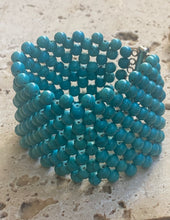 Semi precious bead cuff/bracelet