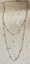 Long gold vermeil bead chain