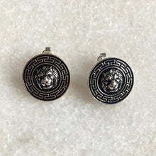 Lion Greek Key stud earrings