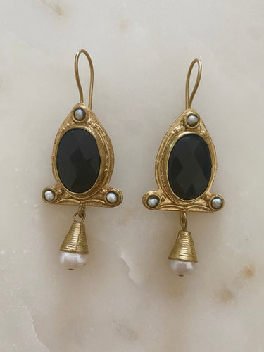 Black onyx earrings