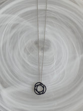 Black spinel circles necklace