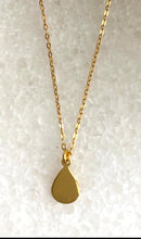 Golden raindrop necklace