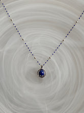 Lapis lazuli on blue beads