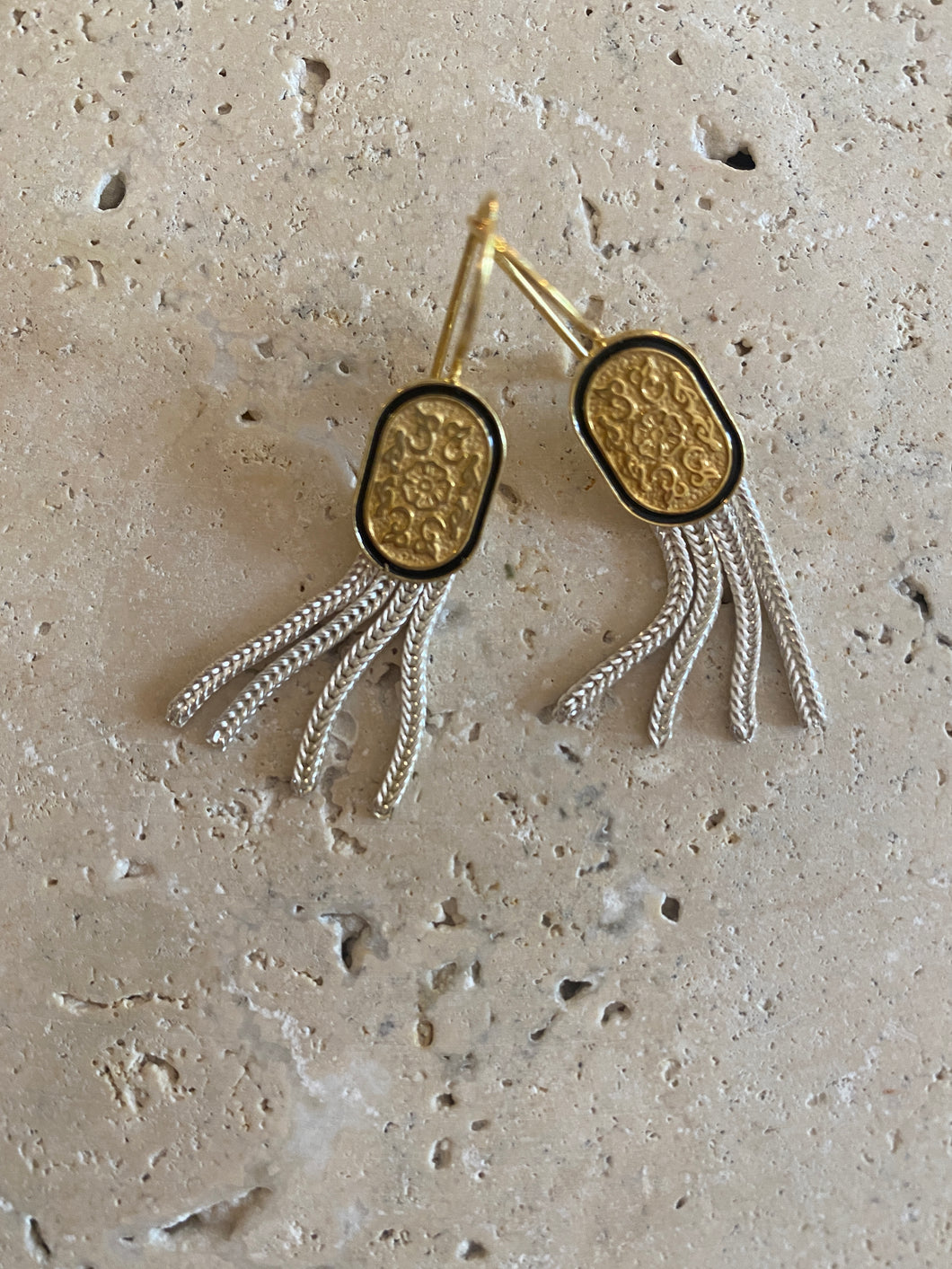 Floral Byzantine trail earrings