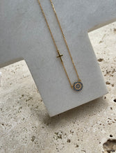 Aphrodite lucky eye, mati necklace (yellow and Rose gold vermeil and silver)