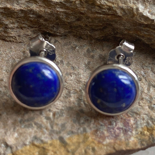 Lapis Lazuli Stud Earrings