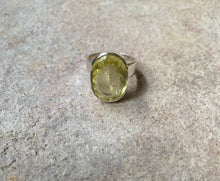 Lemon quartz faceted Ring