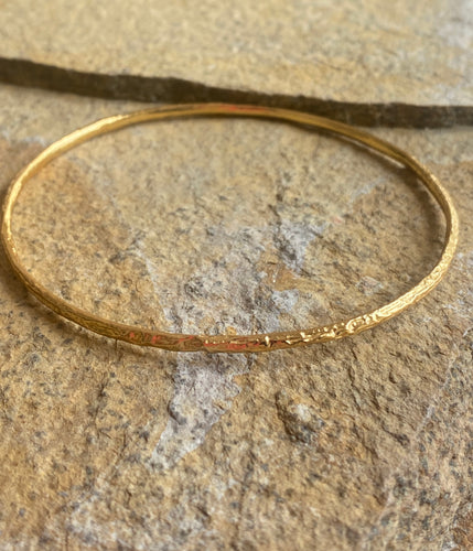 Bangle 18k yellow gold vermeil