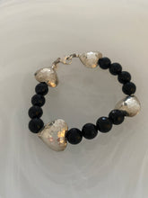 Onyx heart bracelet