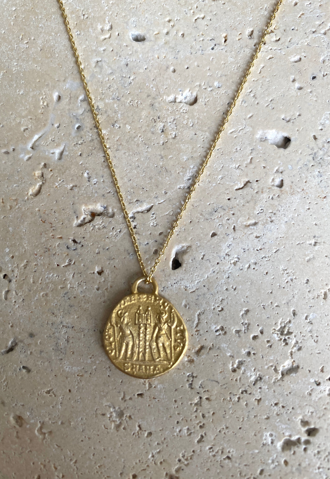 Ancient Roman coin necklace