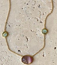 Kassandra Cabochon semi precious gem necklace