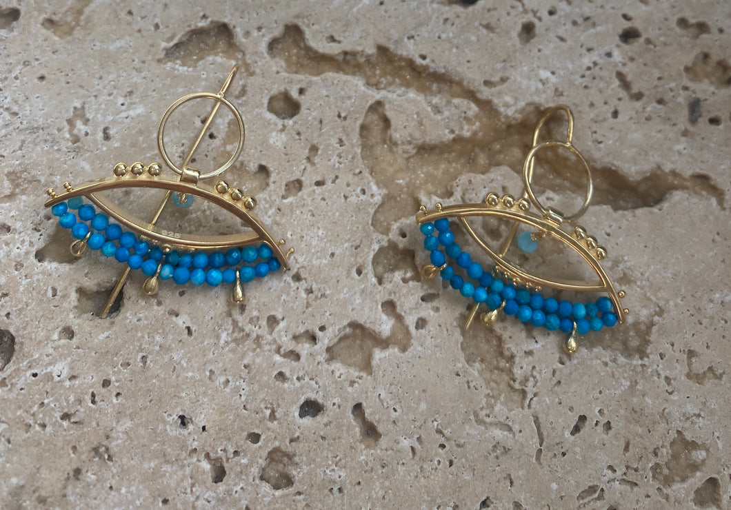 The modern turquoise eye earrings