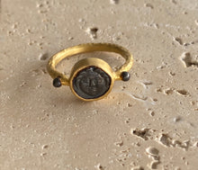 Medusa ancient coin ring