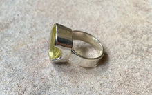 Lemon quartz faceted Ring