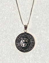 Lion and Greek Key Necklace