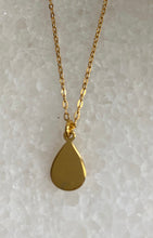 Golden raindrop necklace