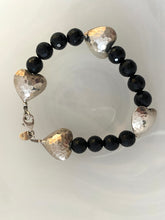 Onyx heart bracelet
