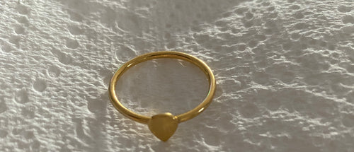 Tear drop gold vermeil ring