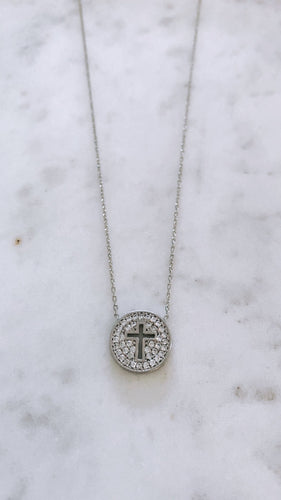 Silhouette cross (open cross) necklaces