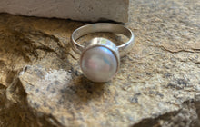 Dome fresh water pearl ring