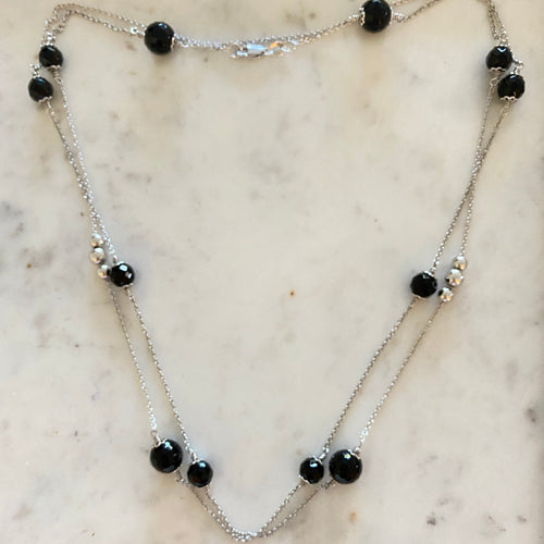 Onyx double layered necklace