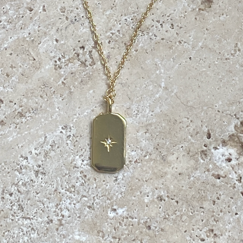The dainty star disc necklace.
