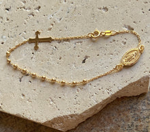 9k gold rosary bracelet