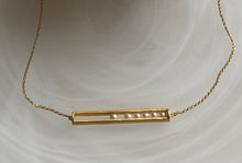 6 seed pearl bar necklace