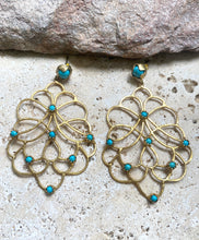 Stella turquoise flower earrings