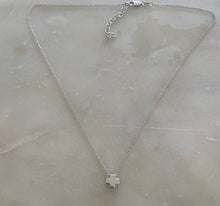 Rhea Block Cross Necklace - Sterling Silver