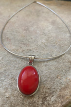 Oval Red jasper Pendant