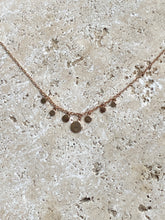 Dainty rose disk necklace